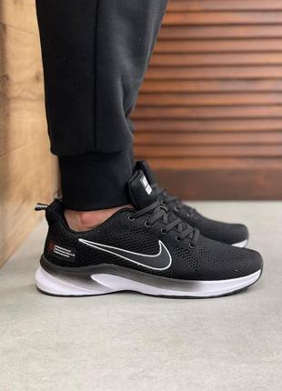 Мужские кроссовки nike air zoom black / white4 фото