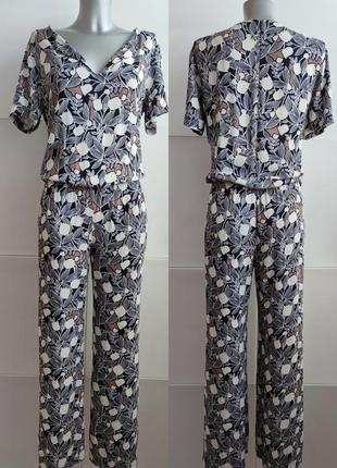 Брючный комбинезон ella moss с абстрактным принтом