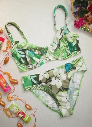 Суперовый фирменный раздельный купальник в тропический цветочный принт triumph 🌺 👙 🌺