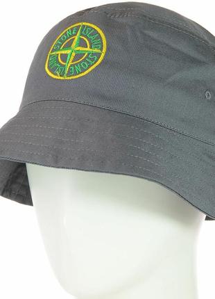 Річна панама з вишитим лого stone island стогін айленд чоловіча жіноча