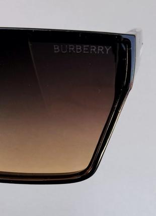 Burberry очки маска женские солнцезащитные коричневые с градиентом9 фото