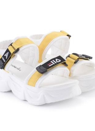 Стильные белые босоножки сандалии спортивные на платформе толстой подошве массивные модные2 фото