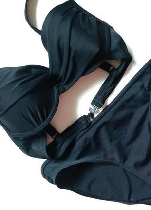 70в-з/75а-в рр 8-10 asos елегантний чорний купальник балконет на чашку а,5-в