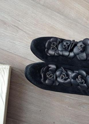 Ботильйоны ботинки натуральные с цветочками chanel gotti lini