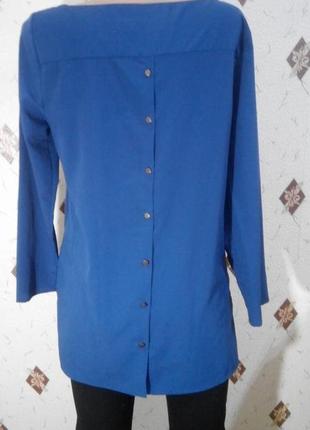 Блузка фиалкового цвета  с пуговицами на спине3 фото