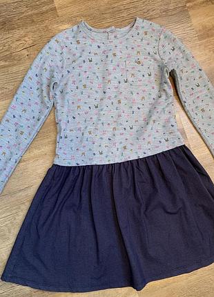 Платье "под джинс" р.9-11л./134-146см.