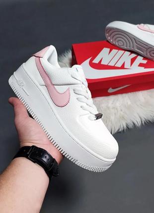 Женские кроссовки nike air force белые 00271