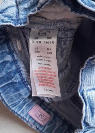 Джинсы светлые вельвет для девочки, с лисичками,с оленями, h&m f&f zara next lupilu,штаны5 фото