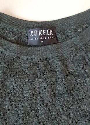 Укороченный асимметричный дизайнерский свитерок меринос ка кеск м2 фото