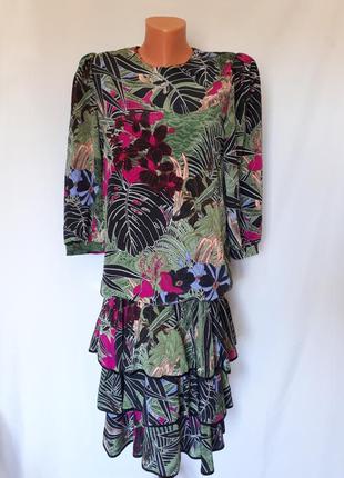 Мода 80 х! винтажное платье с 80-90 годов yessica(размер 40-42)