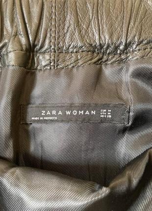 Юбка из натуральной кожи zara2 фото