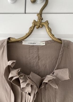 50% silk. коричневая интересная блуза в офис3 фото