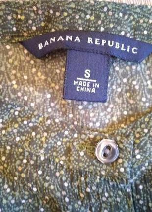Шифоновая блуза с коротким рукавом banana republic. размер s2 фото