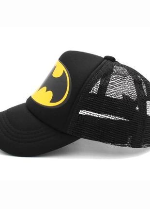 Детская кепка тракер бэтмен (batman) с сеточкой черная, унисекс3 фото