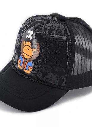 Детская кепка тракер обезьянка пират с сеточкой, унисекс