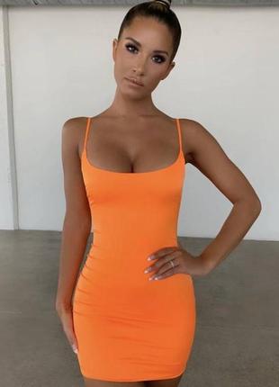 Оранжевое мини платье oh polly