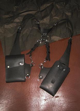 Сумка розвантаження , портупея розвантаження , холстер,holster bag плечова сумка унісекс.шкіра