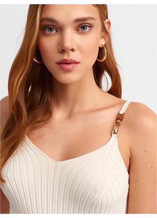 Кремова майка, нюдовая майка dilvin