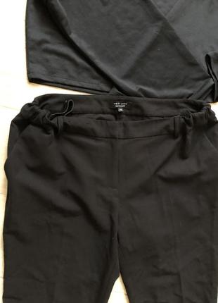 New look чёрные брюки для беременных 12 размер