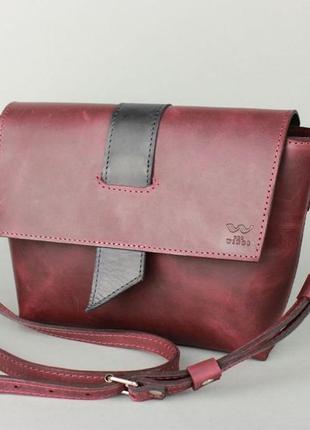 Сумка жіноча вінтажна натуральна шкіра марсала crazy horse