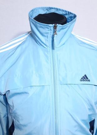 Олімпійка вітровка adidas блакитна, розмір l3 фото