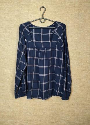 Бавовняна блуза блузка в клітку