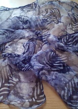 Легкий воздушный шарфик,шифон, 32х164,