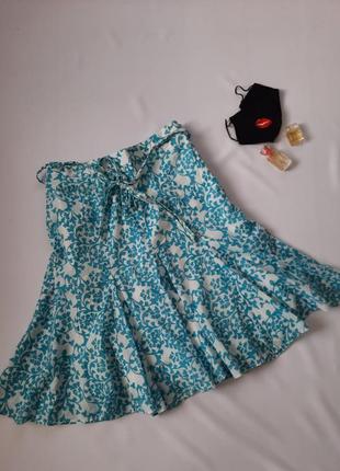 Коротка літня міні спідниця трапеція/короткая летняя мини юбка трапеция1 фото