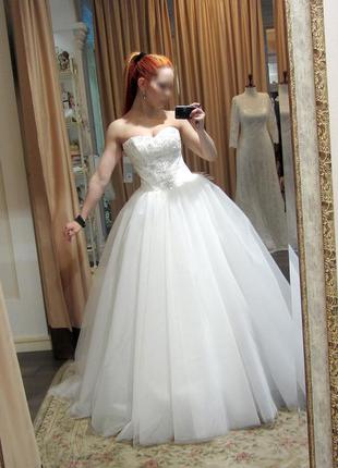 Свадебное платье айвори от салона helen`s 42-441 фото