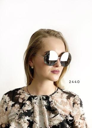 Уцінка!!!! круглі сірі сонцезахисні окуляри к. 24402 фото