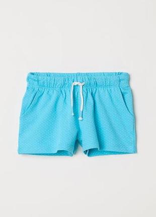 Шорти для дівчинки блакитні в білу крапочку h&m р. 92, 98см
