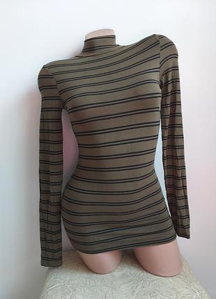 Водолазка в полоску. гольф в полоску. хаки, зеленый, болотный.