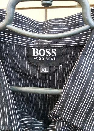 Чоловіча сорочка, xl, boss.,в дрібну смужку
