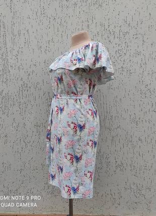 Летнее платье с воланом пляжный сарафан фемели лук мама+ дочка4 фото