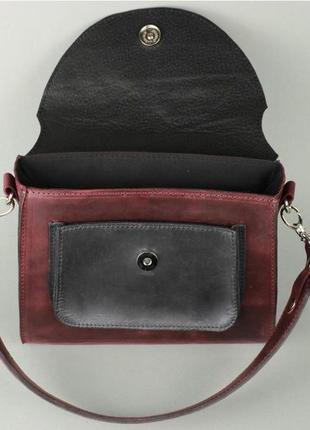 Сумка жіноча натуральна шкіра марсала crazy horse liv4 фото