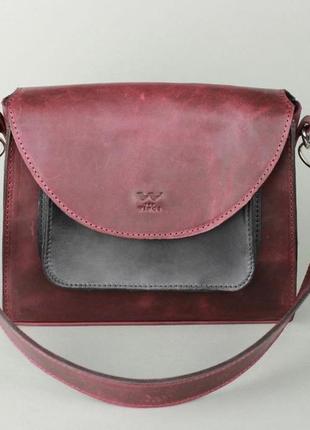 Сумка жіноча натуральна шкіра марсала crazy horse liv7 фото