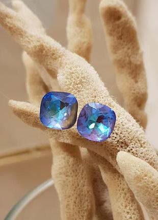 Сережки hand-made з кристалами