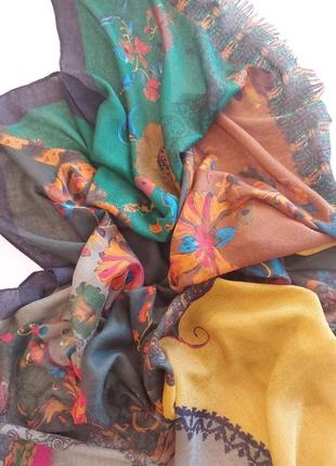 Палантин платок шарф. вискоза, хлопок