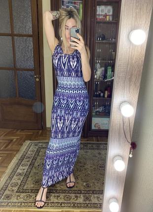 Сукня, сарафан гумка етнічний принт1 фото