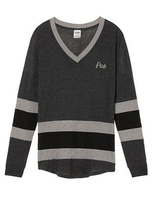 Легкая трикотажная кофта лонгслив pink victoria's secret