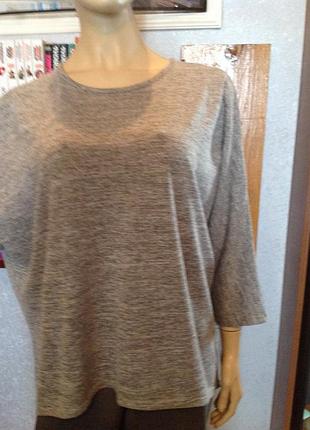 Трикотажная блуза - реглан, оверсайз,  с интересной спинкой бренда missguided, р. 50-56