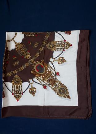 Шелковая шаль платок цепи