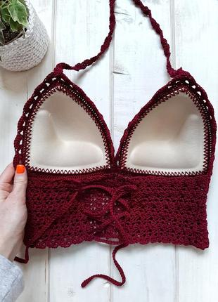 В'язаний кроп топ, 100% бавовна