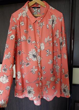 Рубашка с длинным рукавом в цветочный принт george