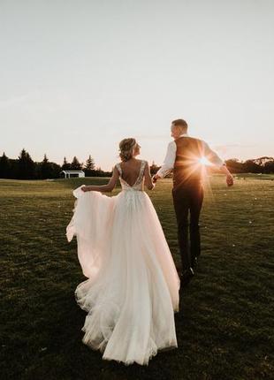 💍 продається дизайнерська весільна сукня а-силует
