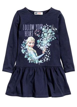 Лёгкое платье от h&m холодное сердце, 8-10 лет(134-140)2 фото