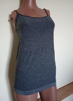 Серая женская майка топик для девушек