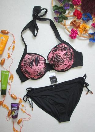 Шикарний роздільний купальник з контрастною плісированою вставкою topshop 🌺 👙 🌺