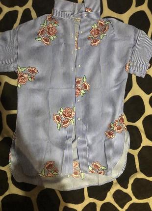 Легкая рубашка в полоску