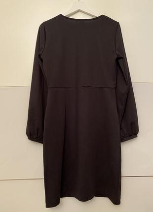 Класическое элегантное чёрное платье ichi m-l2 фото